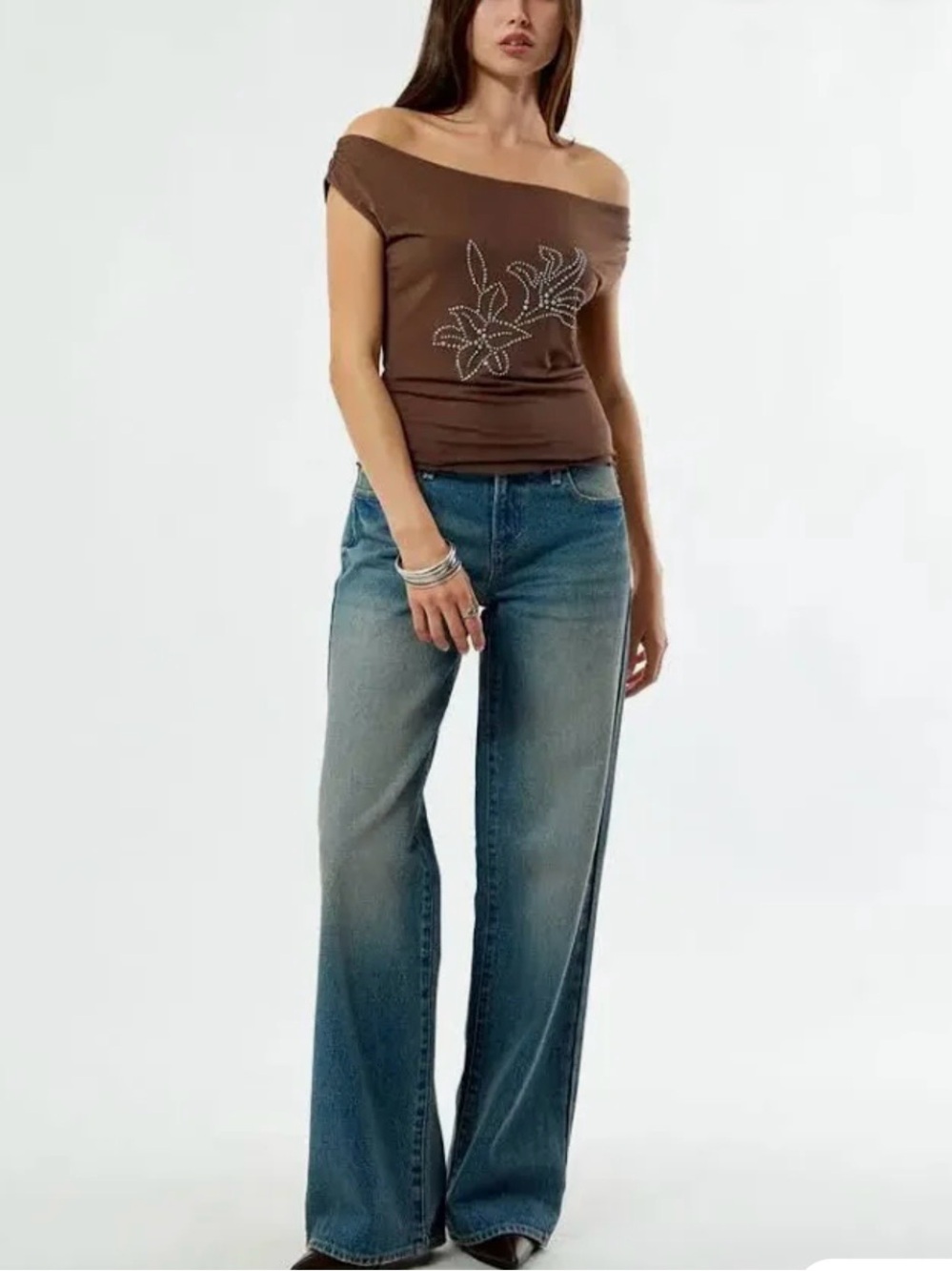 Pacific Sunwear Light Blue Flared Wide-Leg Jeans